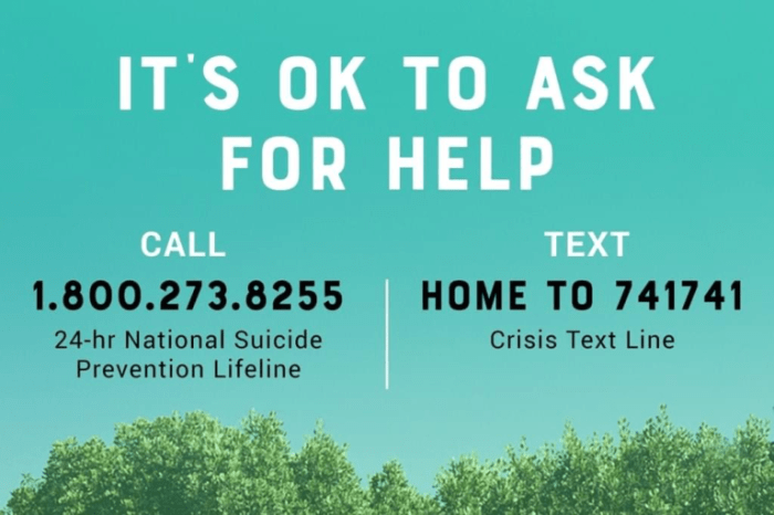Hotlines for depression support